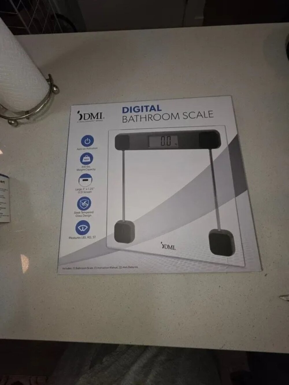 Tempered glass digital bathroom scale, DMI Digital Bathroom Scale